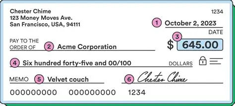 Example of a Completed Check