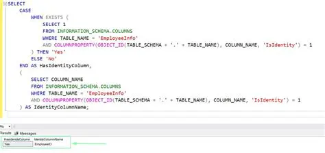 Example of an Identity Column in SQL