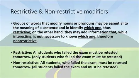 Example of Nonrestrictive Modifiers