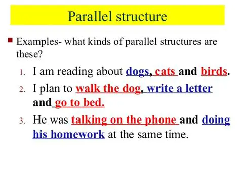 Example of Parallel Structure