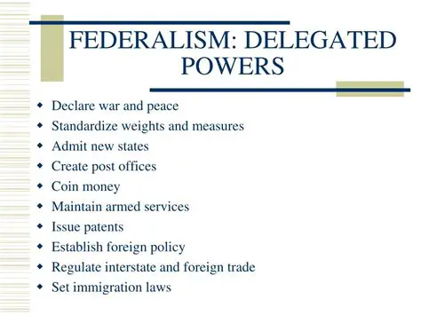 Examples of Delegated Powers