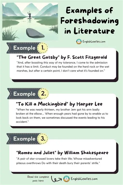 Examples of Foreshadowing in Literature