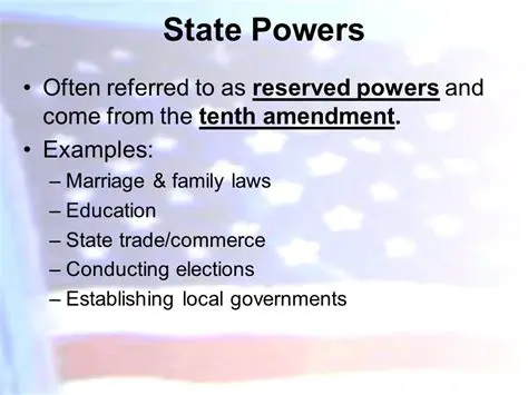 Examples of State Reserved Powers