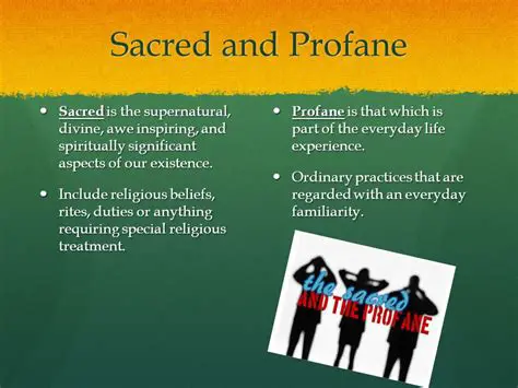 Examples of the Distinction Between the Sacred and Profane in Various Religions