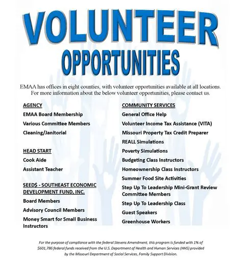Examples of Volunteering Opportunities