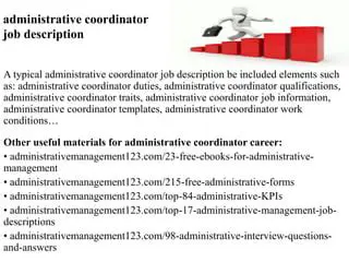 Unveiling the Executive Administrative Coordinator: A Comprehensive Job Description