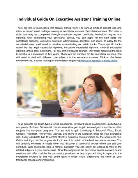 Executive Assistant Training Online: Elevate Your Skills and Career
