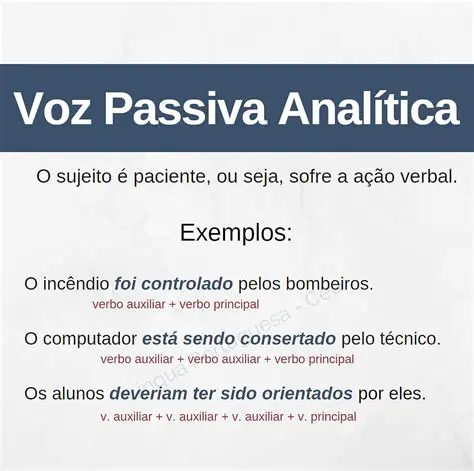 Exemplo de Verbo Empregado na Voz Passiva