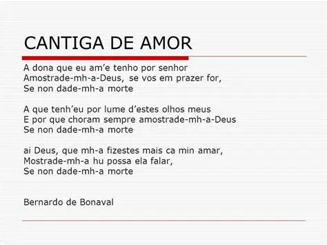 Exemplos de Cantigas de Amor