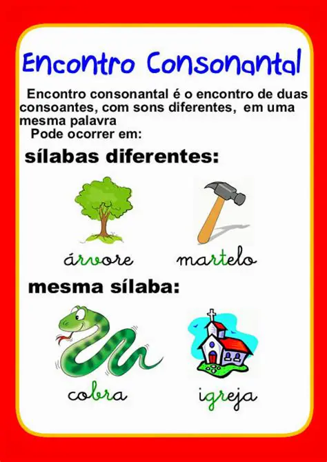 Exemplos de Encontros Consonantais