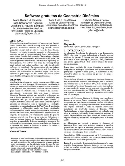 Exemplos de Softwares de Geometria