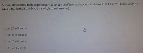 Exemplos de Soma de Idades