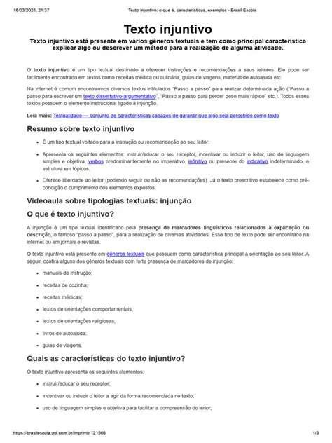 Exemplos de Texto Injuntivo