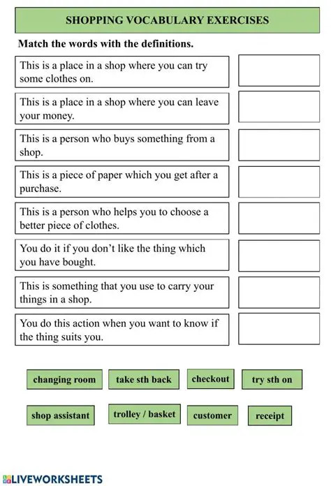 Exercises for Vocabulary Practice