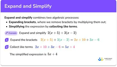 Expanded Form and Simplification of Algebraic Expressions