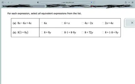 Explanation of the Answer in One Sentence for Each Expression