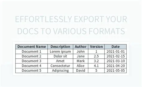 Export Data in Various Formats