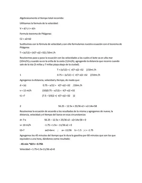 Expresando Algebraicamente el Tiempo Total de la Semana