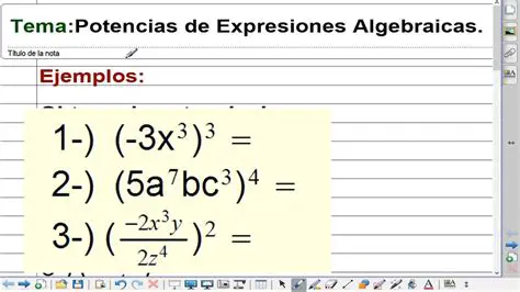 Expresiones Algebraicas con Potencias