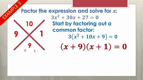 Factoring quadratic expressions