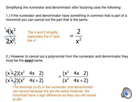Factoring the Numerators and Denominators