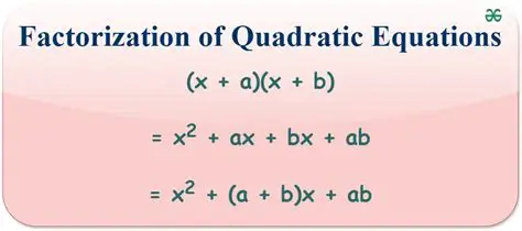 Factorizing the Quadratic Expression