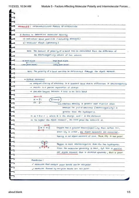 Factors Affecting Molecular Polarity