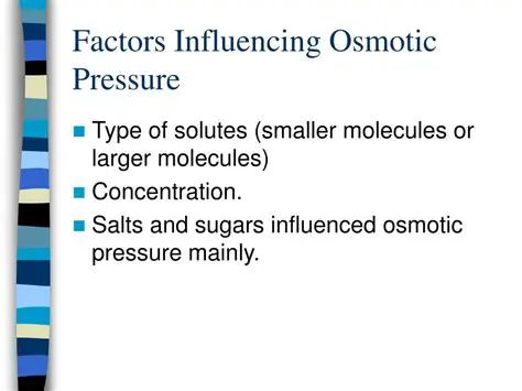 Factors Affecting Osmotic Pressure
