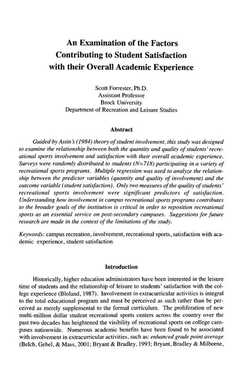 Factors Contributing to Student Satisfaction