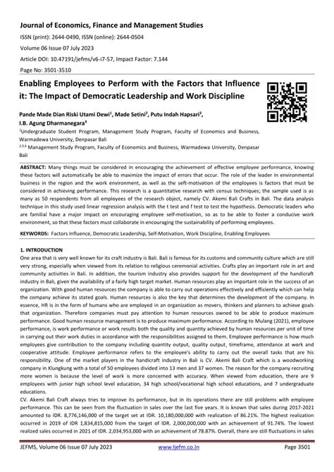 Factors that Influence Work Discipline