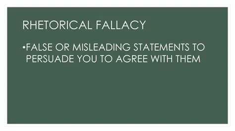 False or misleading statements
