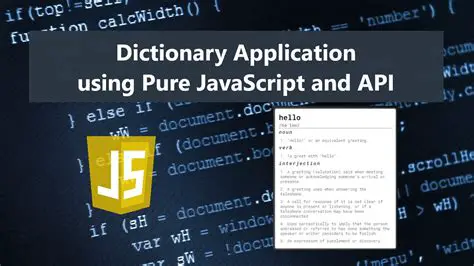 Features of a Dictionary Application