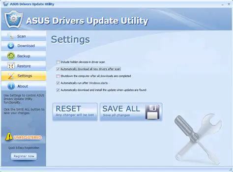 Features of ASUS Drivers Update Utility