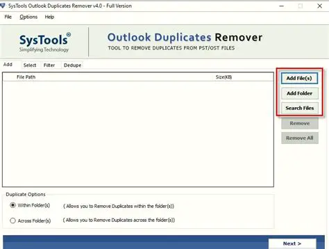 Features of Automatic Outlook Duplicate Remover