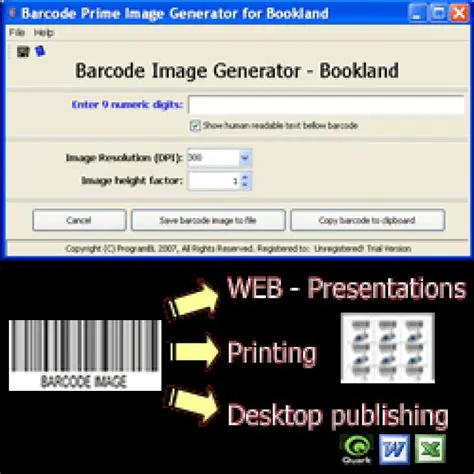 Features of Barcode Prime Image Generator for Bookland