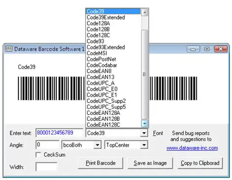 Features of Best Barcode Software 2010