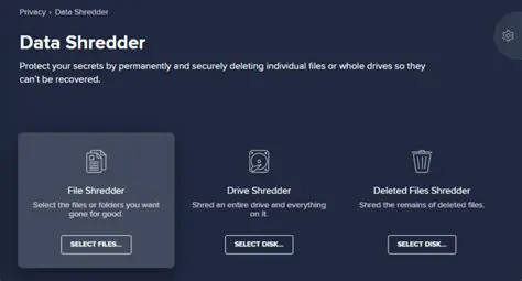 Features of Downloadupload Data Shredder