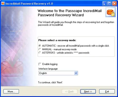 Features of IncrediMail Password Recovery