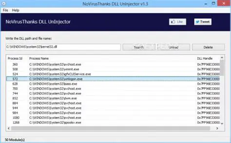 Features of NoVirusThanks DLL UnInjector