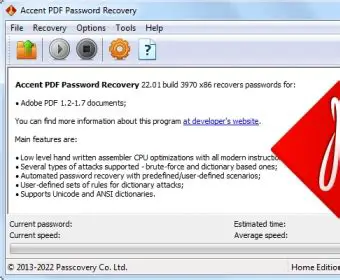 Features of PDF Password Recovery