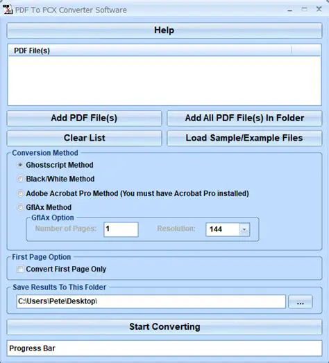 Features of PDF to PCX Converter Software