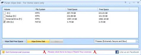 Features of Puran Wipe Disk