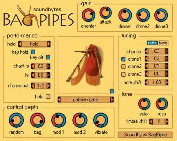 Features of Soundbytes BagPipes VST