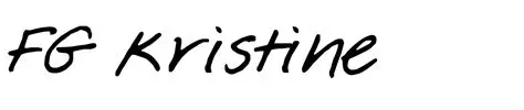 Features of the FG Kristine Alt Font Family