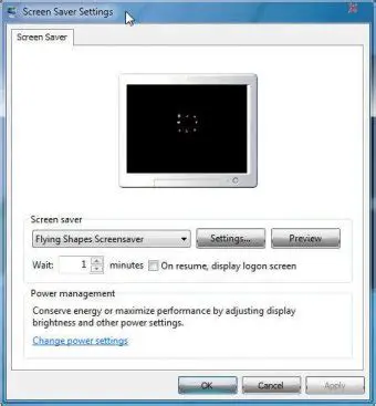 Features of the Flying Shapes Screensaver