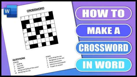 Features of the Free Crossword Puzzle Maker