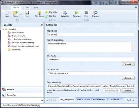 Features of the JavaScript SiteSearch Generator