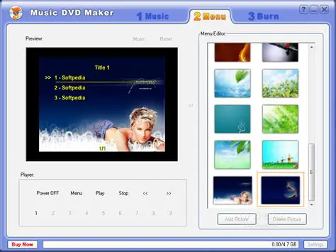 Features of the Music DVD Maker