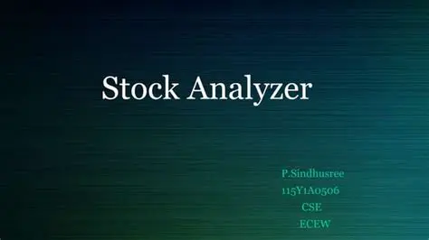 Features of the Stock Analyzer Software
