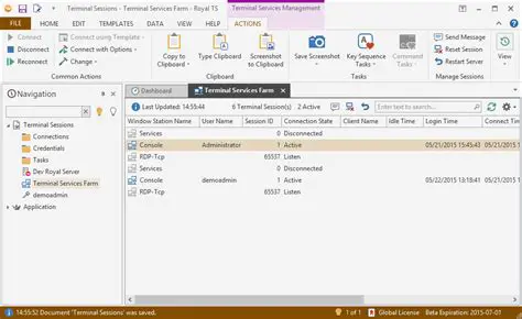 Features of the Terminal Services Management Pack